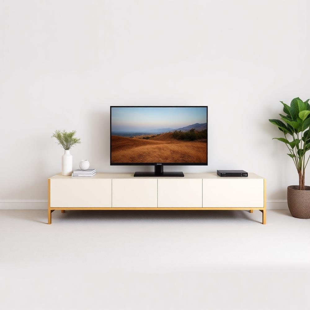 Amara Cream & Gold TV Console